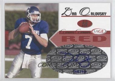 2005 SAGE - Autographs - Red #A31 - Dan Orlovsky /999