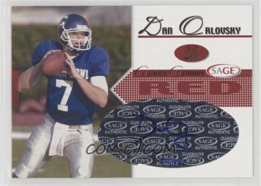 2005 SAGE - Autographs - Red #A31 - Dan Orlovsky /999