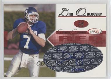 2005 SAGE - Autographs - Red #A31 - Dan Orlovsky /999