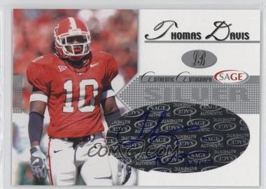 2005 SAGE - Autographs - Silver #A13 - Thomas Davis /400