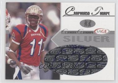 2005 SAGE - Autographs - Silver #A43 - Craphonso Thorpe /300