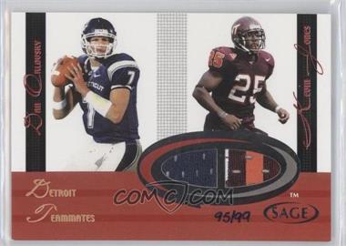 2005 SAGE - Jersey Combos #C28 - Dan Orlovsky, Kevin Jones /99