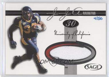 2005 SAGE - Jerseys - Silver #J1 - J.J. Arrington /50