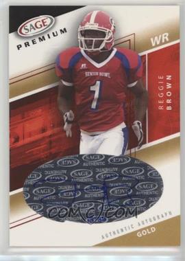 2005 SAGE - Premium Action Autographs - Gold #A40 - Reggie Brown /50