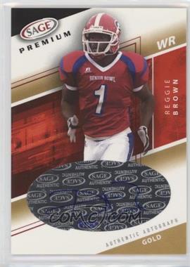 2005 SAGE - Premium Action Autographs - Gold #A40 - Reggie Brown /50