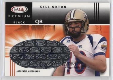 2005 SAGE - Premium Portrait Autographs - Black #P36 - Kyle Orton /25