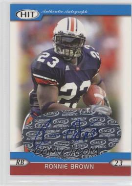 2005 SAGE Hit - Autographs - Blue #A23 - Ronnie Brown