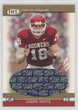 2005 SAGE Hit - Autographs - Gold #A18 - Jason White /250