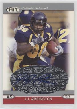 2005 SAGE Hit - Autographs - Silver #A30 - J.J. Arrington