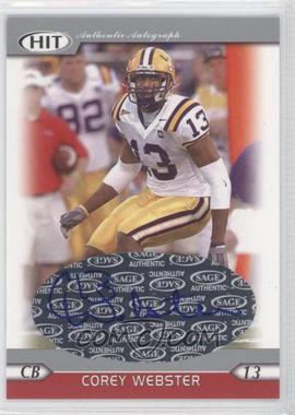 2005 SAGE Hit - Autographs - Silver #A32 - Corey Webster