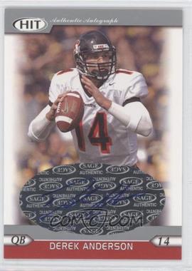 2005 SAGE Hit - Autographs - Silver #A34 - Derek Anderson