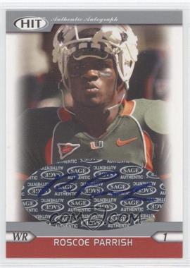 2005 SAGE Hit - Autographs - Silver #A41 - Roscoe Parrish