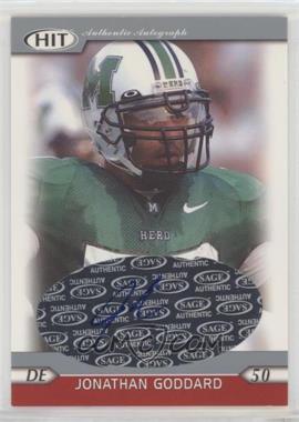 2005 SAGE Hit - Autographs - Silver #A50 - Jonathan Goddard