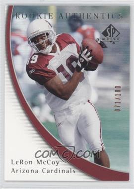 2005 SP Authentic - [Base] - Rookie Authentics Parallel #106 - Rookie Authentics - LeRon McCoy /100