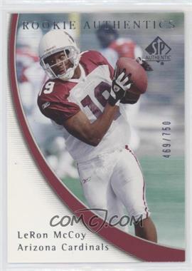 2005 SP Authentic - [Base] #106 - Rookie Authentics - LeRon McCoy /750 [EX to NM]