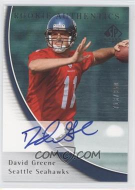 2005 SP Authentic - [Base] #193 - Rookie Authentics - David Greene /850