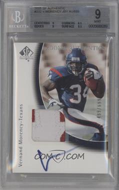 2005 SP Authentic - [Base] #232 - Rookie Authentics - Vernand Morency /699 [BGS 9 MINT]