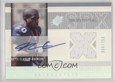 2005 SPx - [Base] #195.2 - SPx Auto Rookie Jerseys - Maurice Clarett /250