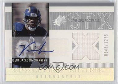 2005 SPx - [Base] #203 - SPx Auto Rookie Jerseys - Vincent Jackson /1275