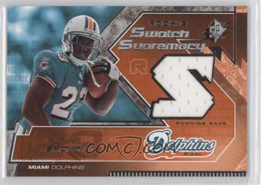 2005 SPx - Rookie Swatch Supremacy #RS-RB - Ronnie Brown