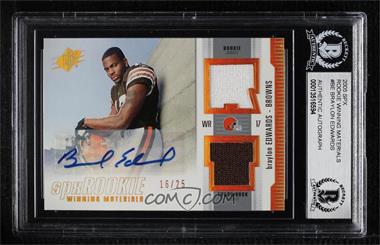 2005 SPx - Rookie Winning Materials - Autographs #RWMA-BE - Braylon Edwards /25 [BGS Encased]