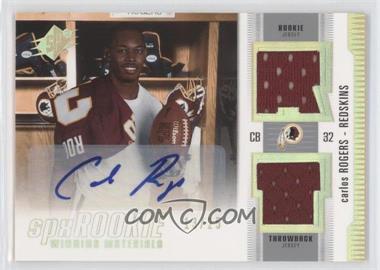 2005 SPx - Rookie Winning Materials - Autographs #RWMA-CA - Carlos Rogers /25