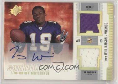 2005 SPx - Rookie Winning Materials - Autographs #RWMA-TW - Troy Williamson /25