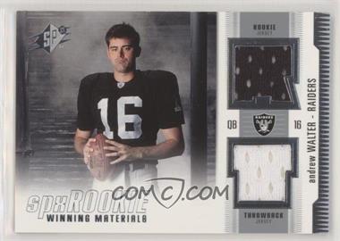 2005 SPx - Rookie Winning Materials #RWM-AW - Andrew Walter