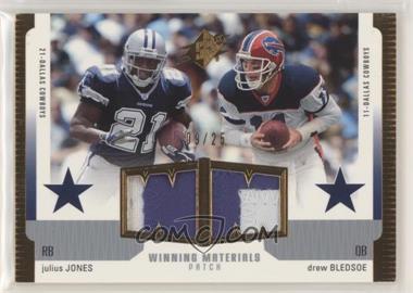 2005 SPx - Winning Materials - Patches #WMP-JD - Julius Jones, Drew Bledsoe /25