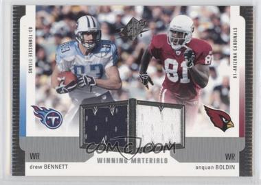 2005 SPx - Winning Materials #WM-BA - Drew Bennett, Anquan Boldin