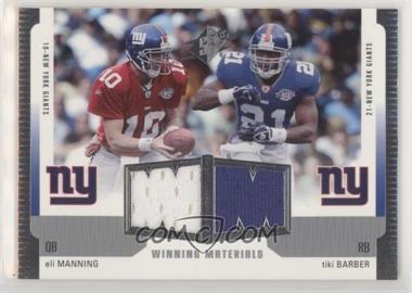 2005 SPx - Winning Materials #WM-MT - Eli Manning, Tiki Barber