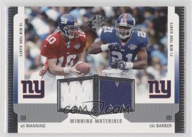 2005 SPx - Winning Materials #WM-MT - Eli Manning, Tiki Barber