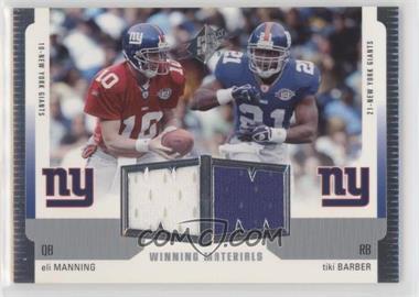 2005 SPx - Winning Materials #WM-MT - Eli Manning, Tiki Barber