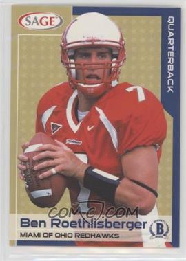 2005 Sage - Magazine Insert Beckett Football Card Plus #_BERO - Ben Roethlisberger