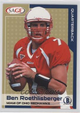 2005 Sage - Magazine Insert Beckett Football Card Plus #_BERO - Ben Roethlisberger