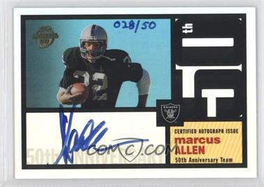 2005 Topps - 50th Anniversary Team Autographs #TA-MA - Marcus Allen /50