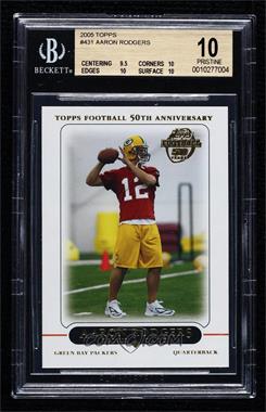 2005 Topps - [Base] #431 - Aaron Rodgers [BGS 10 PRISTINE]