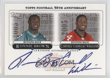 2005 Topps - Rookie Premiere Autographs Dual #RPD-BW - Ronnie Brown, Carnell "Cadillac" Williams