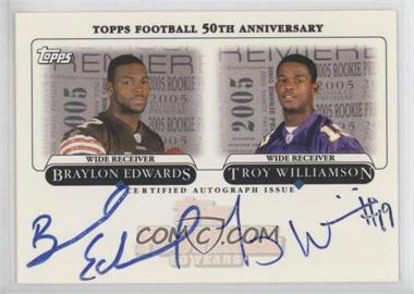 2005 Topps - Rookie Premiere Autographs Dual #RPD-EW - Braylon Edwards, Troy Williamson