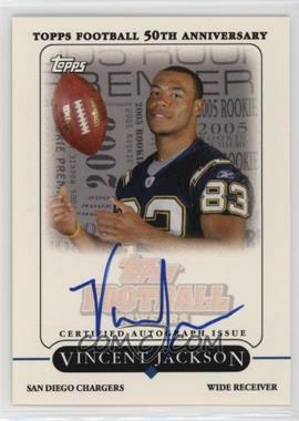 2005 Topps - Rookie Premiere Autographs #RP-VJ - Vincent Jackson