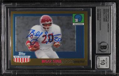 2005 Topps All American Retired Edition - [Base] - Chrome Gold #49 - Billy Sims /555 [BAS BGS Authentic]