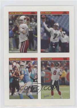 2005 Topps Bazooka - 4-on-1 Stickers #11 - Josh McCown, A.J. Feeley, Drew Brees, David Carr