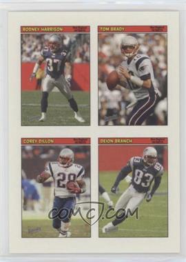 2005 Topps Bazooka - 4-on-1 Stickers #28 - Rodney Harrison, Tom Brady, Corey Dillon, Deion Branch