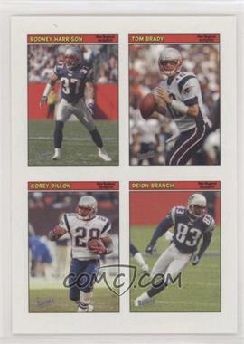 2005 Topps Bazooka - 4-on-1 Stickers #28 - Rodney Harrison, Tom Brady, Corey Dillon, Deion Branch