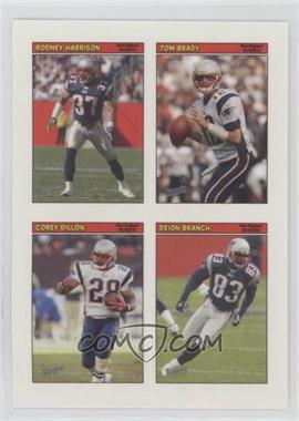 2005 Topps Bazooka - 4-on-1 Stickers #28 - Rodney Harrison, Tom Brady, Corey Dillon, Deion Branch