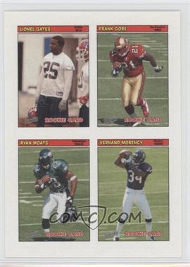 2005 Topps Bazooka - 4-on-1 Stickers #46 - Lionel Gates, Frank Gore, Ryan Moats, Vernand Morency