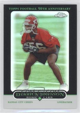 2005 Topps Chrome - [Base] - Black Refractor #218 - Derrick Johnson /100