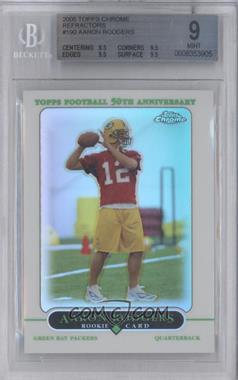 2005 Topps Chrome - [Base] - Refractor #190 - Aaron Rodgers [BGS 9 MINT]