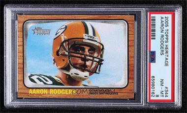 2005 Topps Heritage - [Base] #344.1 - Aaron Rodgers [PSA 8 NM‑MT]