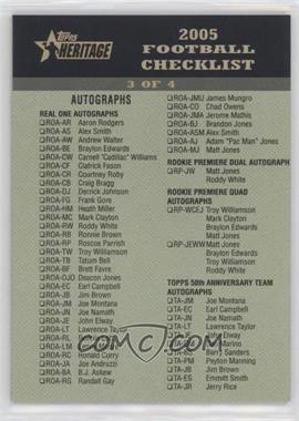 2005 Topps Heritage - Checklist #3 - Checklist